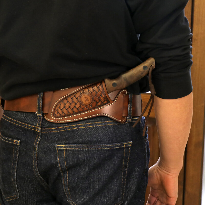Toubon Leather Knife fodero Tool fondina a lama fissa coltello pieghevole Pocket Organizer portautensili EDC per cintura (senza coltelli)