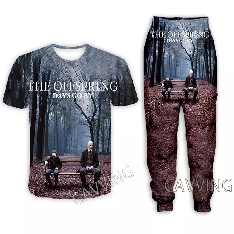 T-shirt et pantalon de jogging décontractés College en 3D pour femmes et hommes, The Offspring Rock, Fjimeed Clothes, U02