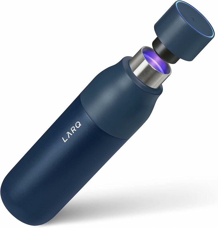 LARq-UV水浄化器付きステンレス鋼ウォーターボトル、プルビスボトル、セルフクリーニング、断熱、賞-受賞歴、25オンス