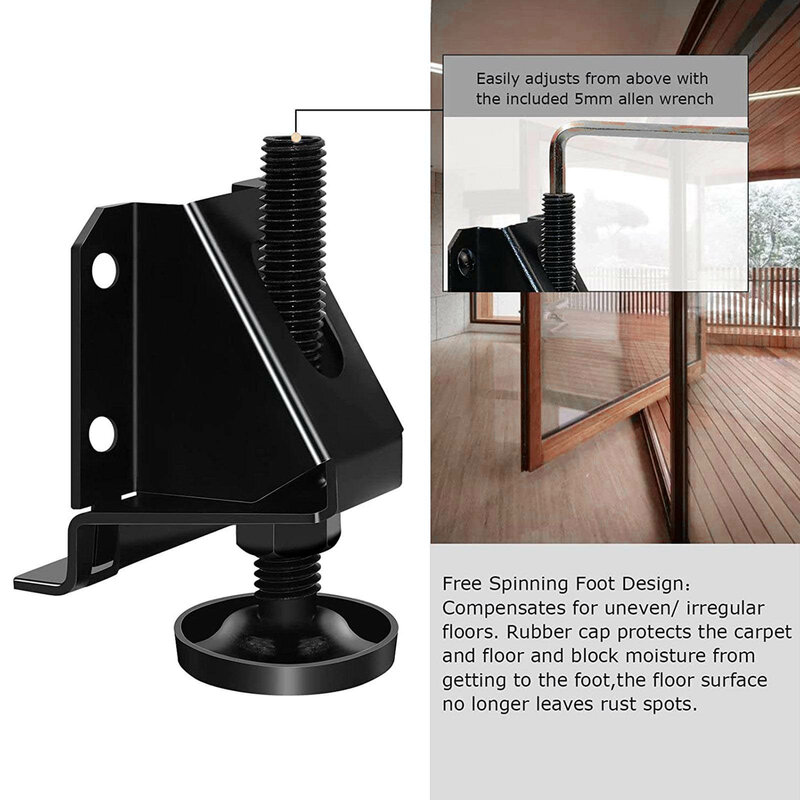 Leveling Feet Heavy Duty Furniture Levelers Adjustable Table Leg Leveler For Furniture Table Cabinets Workbench Black