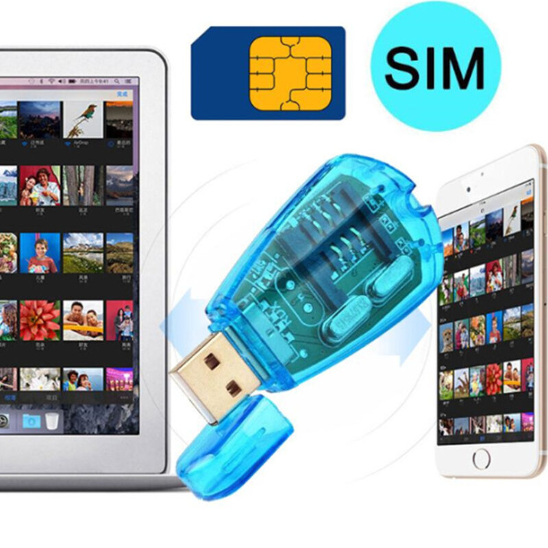 USB SIM Card Reader Unlimited Mobile Phone Cards Readers Editors Memory Mini Portable Card Adapter For Computer Accessories