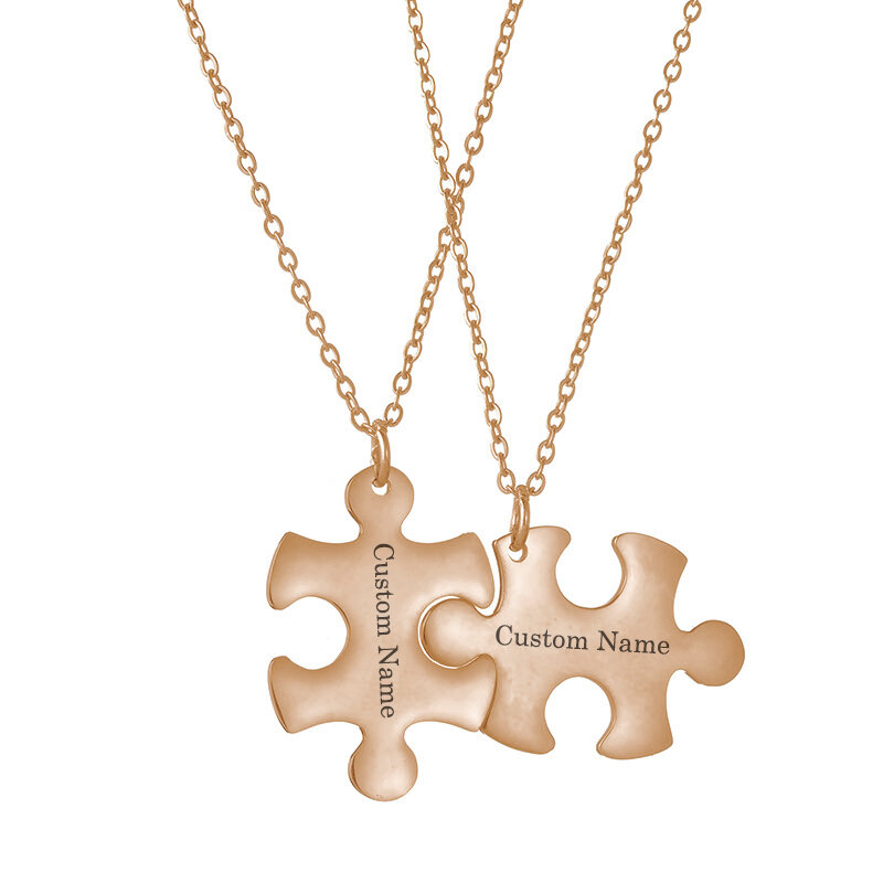 Nomi personalizzati collana con ciondolo Puzzle collana in acciaio inossidabile regalo di gioielli regalo personalizzato