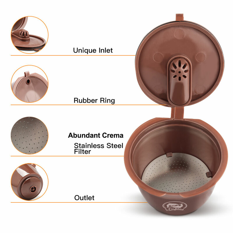 Pods kapsul kopi yang dapat digunakan kembali untuk Dolce Gusto filter isi ulang cangkir kapsul Espresso crem alat dapur