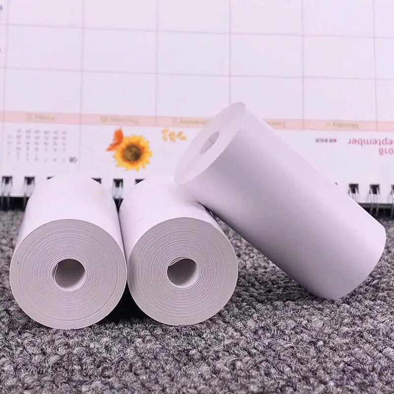 Papel adhesivo imprimible para impresora de bolsillo portátil PAPERANG, 5 rollos de papel térmico directo de 57x30mm