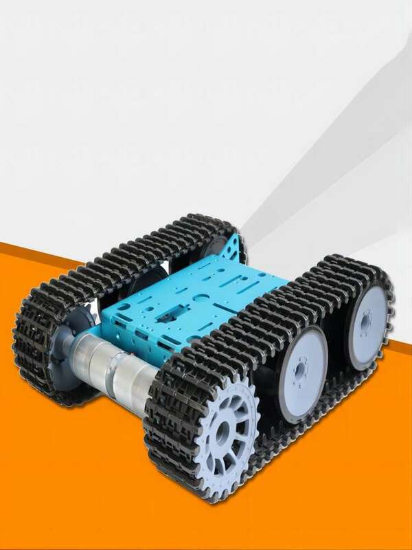 Telaio del serbatoio RC carrello di assorbimento degli urti telaio in metallo cingolato con motore 6-9V per Arduino Robot Kit fai da te Robot programmabile auto