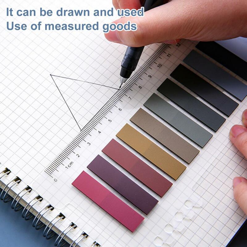 200Pcs Index Tab with Ruler Scale Self-adhesive Writable Waterproof Page Marker Sticky Classify Files Bookmark School Supplies