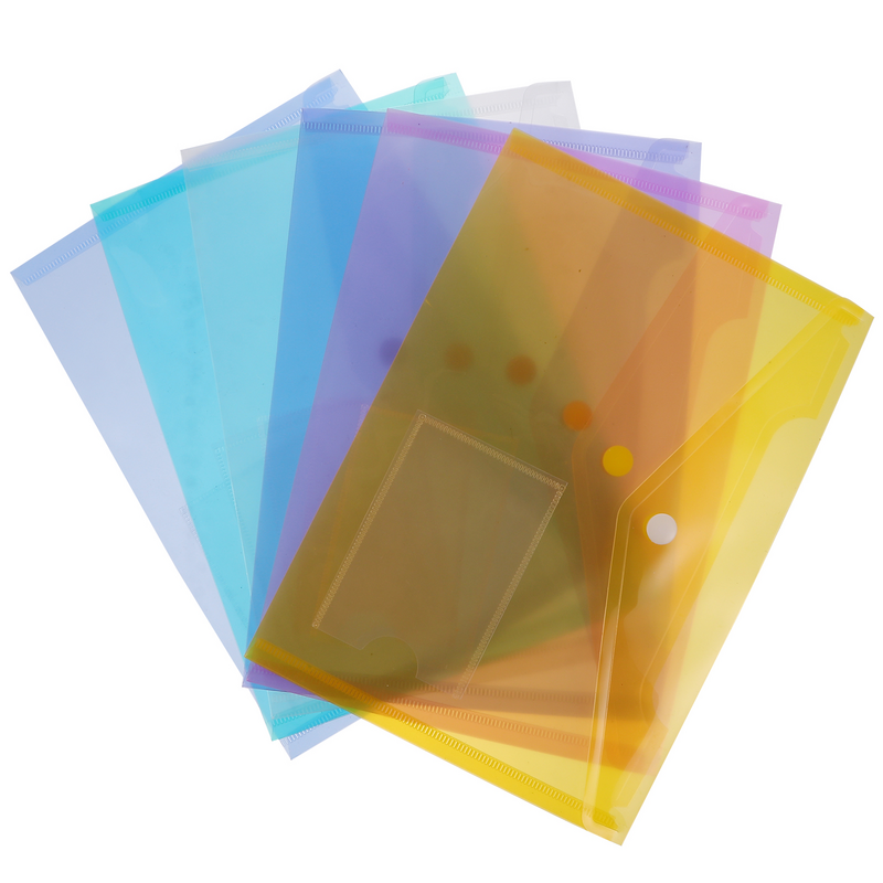 30 Pcs Transparent File Bag Poly Folders Envelope Organizer Holder A5 A4 Pp Buckle Plastic