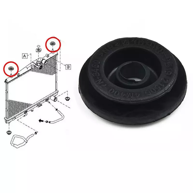 Radiator Mount Rubber Mat Holder Parts Spare Bracket Cooling Systems Replacement For Nissan X-Trail T30 T31 T32