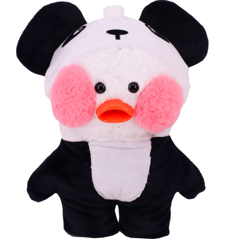 Ropa de pato modelo Animal + bolsa Panda para muñeca de pato, accesorios lalafanfan, juguete de peluche, suéter con capucha, muñecas de puntada, 30Cm, 2 piezas