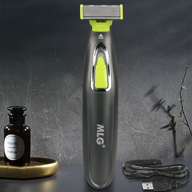 Rasoir électrique MLG pour hommes et femmes, tondeuse portable pour tout le corps, USB, lame en forme de T, rasoir pour barbe, ati elles, lavable