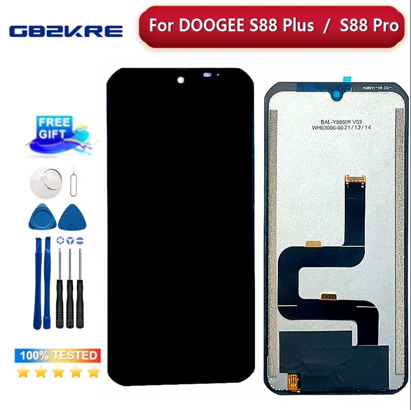 НОВЫЙ 6,3 ''оригинальный Для DOOGEE S88 PLUS ЖК-дисплей + кодирующий преобразователь сенсорного экрана в сборе Замена Для Doogee S88 PRO оригинал