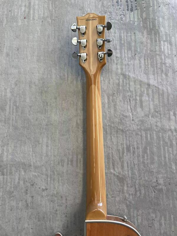 Electric guitar, have Gib$on logo, original wood color, Made in China, free shipping, in stock