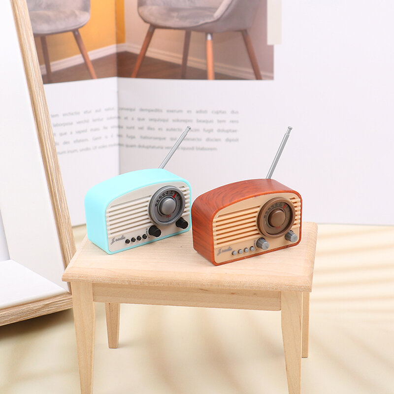 1Pc 1:12 Puppenhaus Miniatur Simulation Mini Radio Modell DIY Zubehör Spielzeug