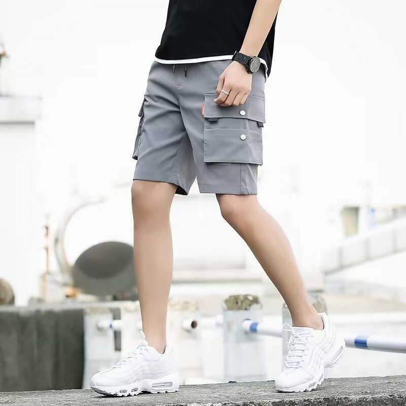 Zomer Casual Shorts Herenmode-Instagram Barstte Los Casual Trend In Een Casual Broek In De Korea-Versie Van De Broek