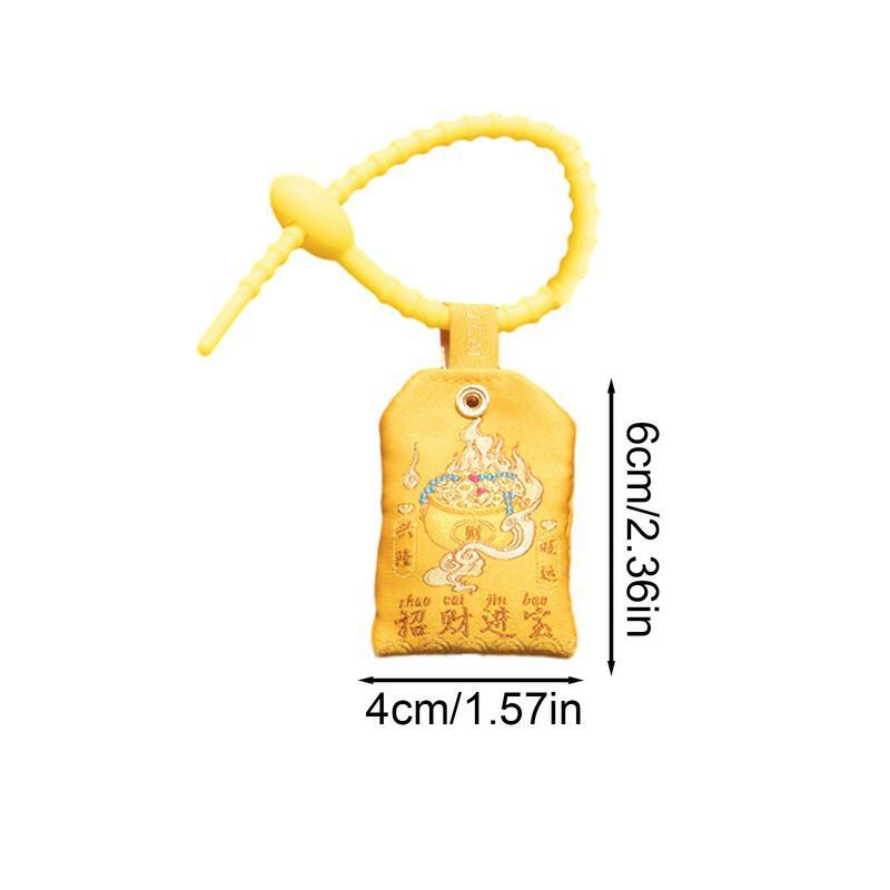 Amuleto com alça do ano do dragão, saquinho perfumado para gavetas, saco da sorte, símbolo da paz, 2024