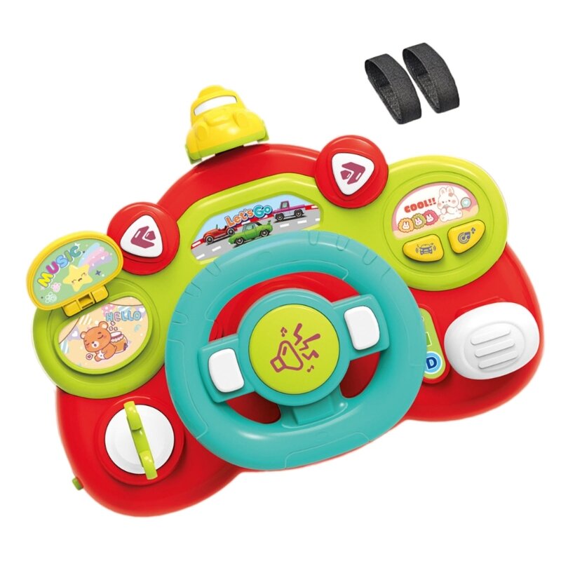 Игрушечный руль, детская игрушка-водитель, детская музыкальная легкая развивающая игрушка Монтессори