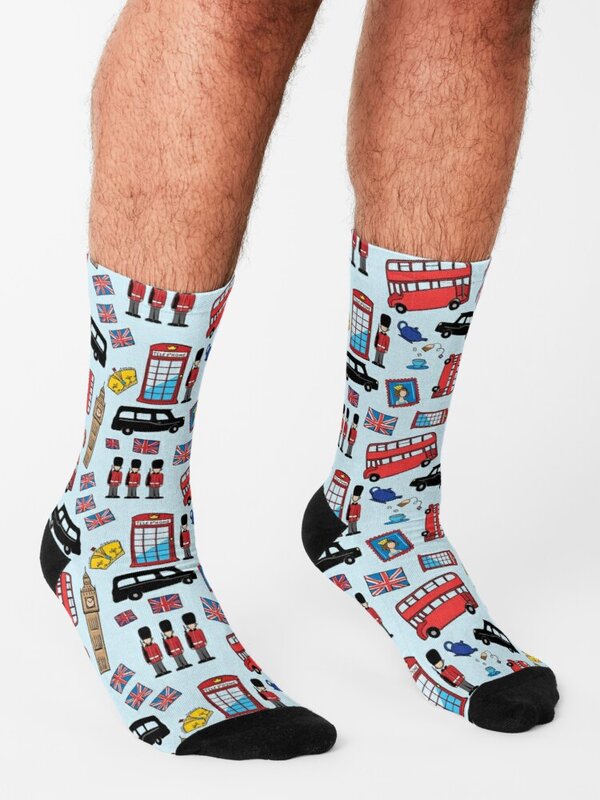 Mélange de chaussettes britannique icon, chaussettes amusantes pour hommes, chaussettes d'hiver