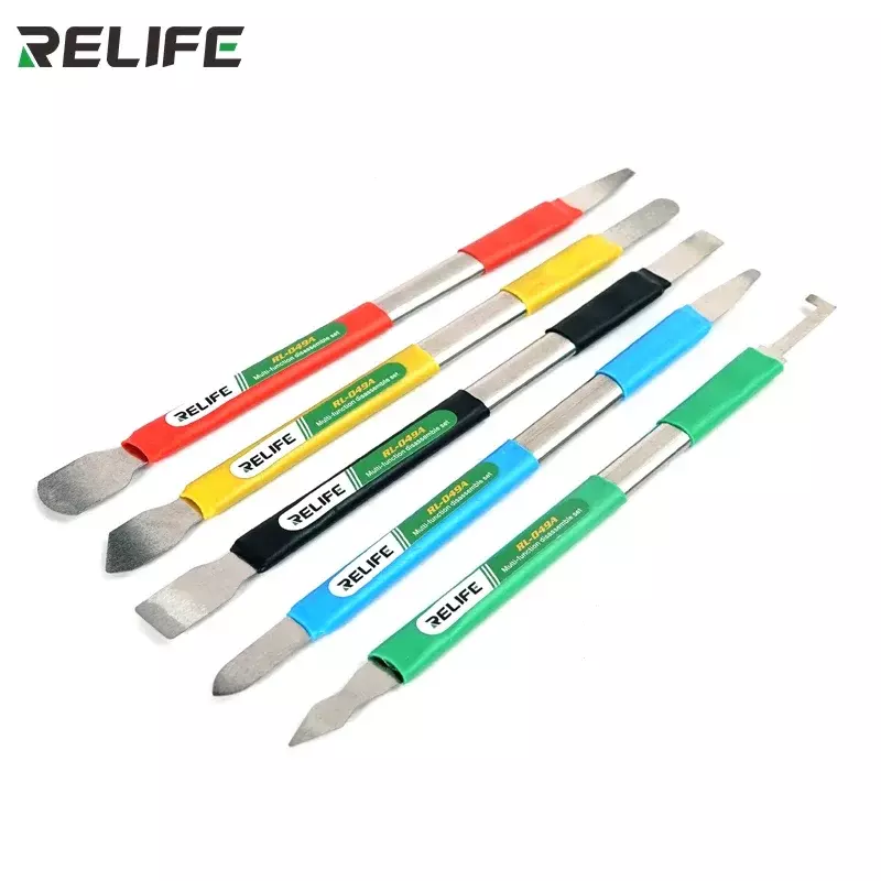 RELIFE-cuchillo de doble punta para RL-049A, herramienta de mantenimiento para quitar la cubierta trasera de vidrio, hoja de raspado de estaño, para Iphone y Android