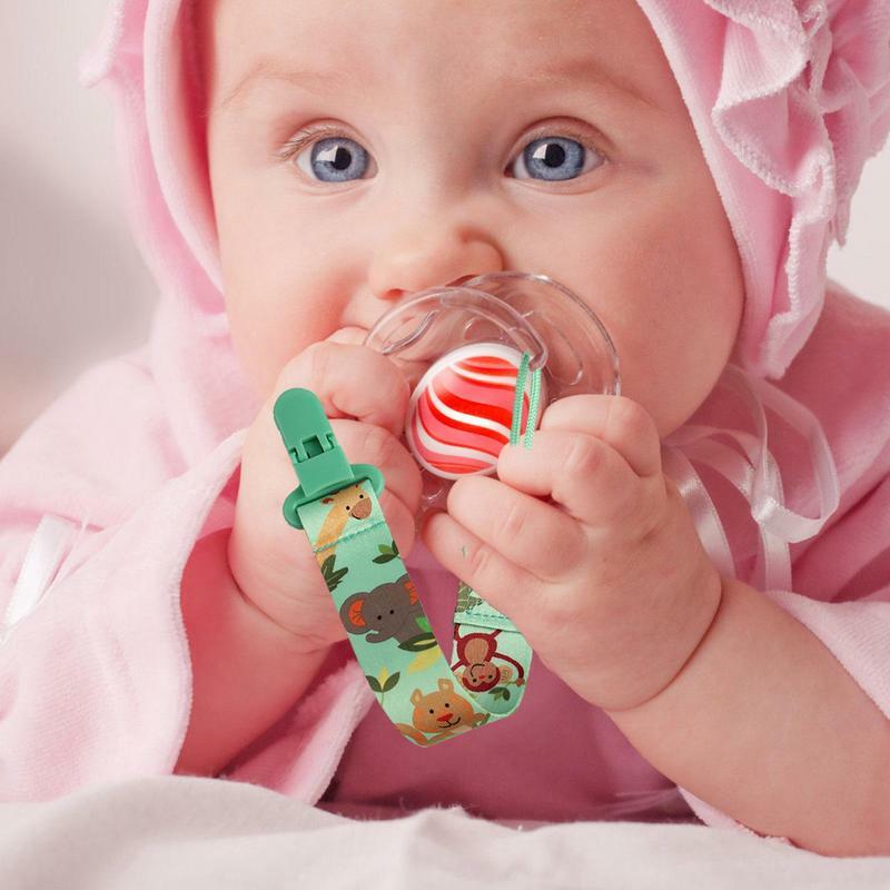Klip dot bayi, tali klip penenang, sentuhan lembut, efek tetap baik, di tempat untuk mainan gigitan anak laki-laki dan perempuan