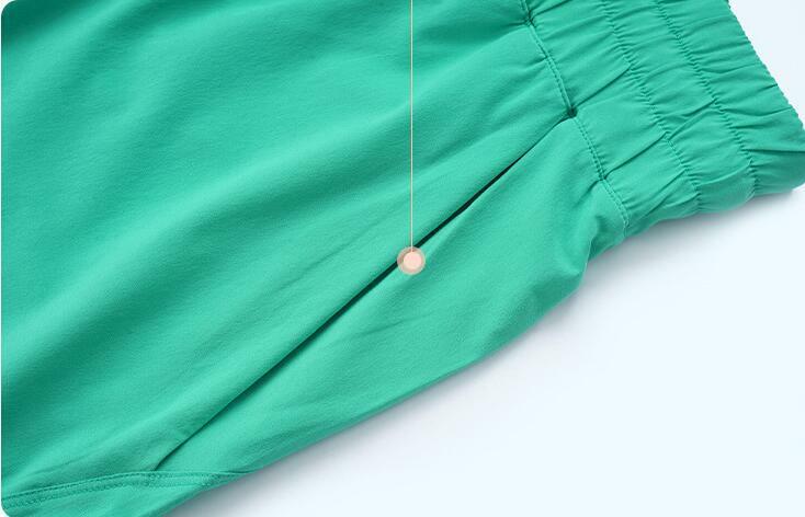 Pantalones cortos deportivos con cordón para mujer, Top del mismo Color a juego, Verano