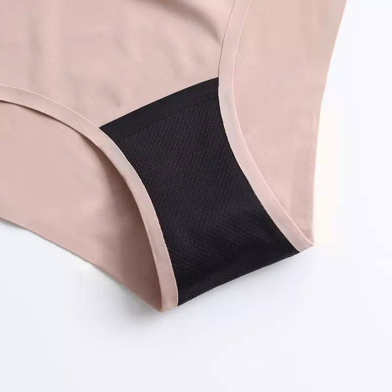 Bragas de período fisiológico para mujer, pantalones triangulares menstruales antifugas laterales de cuatro capas, entrepierna de algodón, nuevas