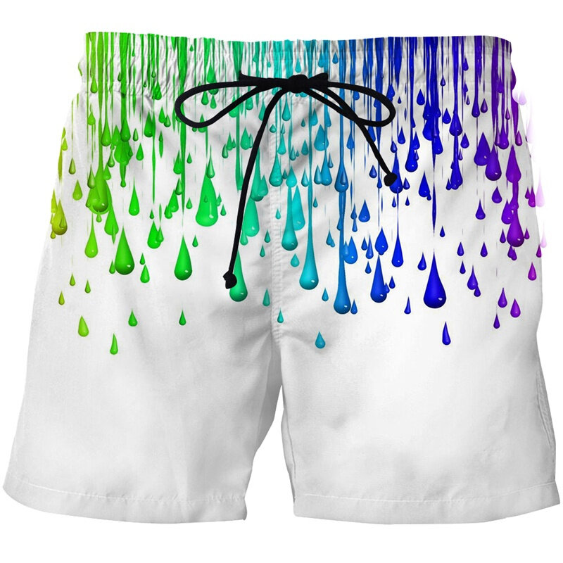 Bazgroły z nadrukiem 3D spodenki plażowe męskie damskie abstrakcyjne sztuki fajne szorty spodnie letnie codzienne wygodne spodenki na deskorolkę sportowe kąpielówki