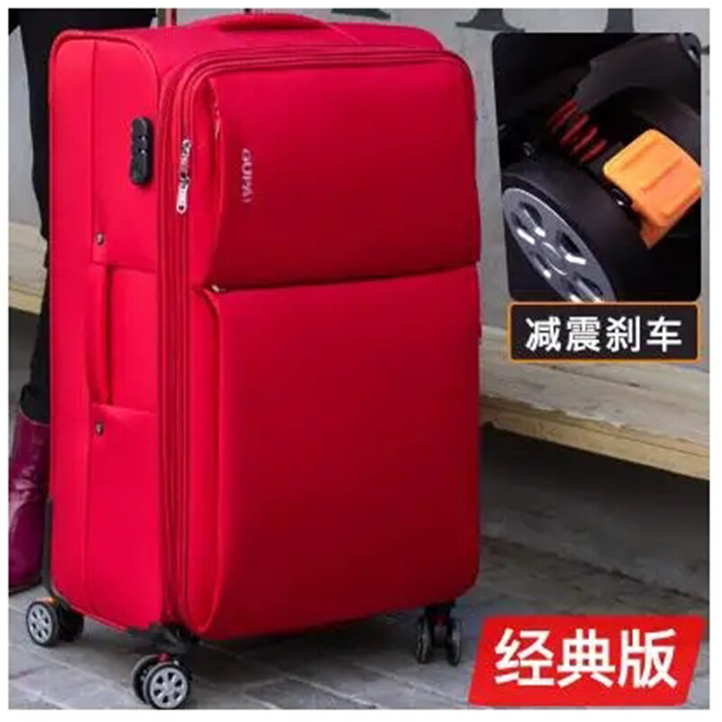 Suitcase Oxford Spinner Travel Suitcases 20/22/24 Inch Rolling Luggage Men Women Business Waterproof Travel Bag Luggage Trolley