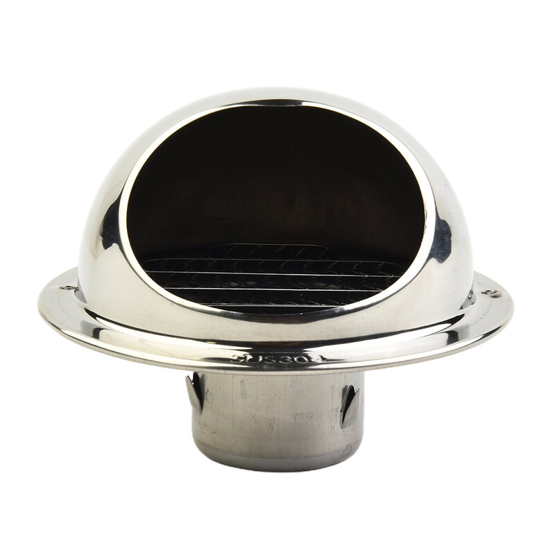 Stainless Steel Ventilation Exhaust Grille Round Brushed Bull Nosed External Extractor Wall Vent Outlet Vent Grille Cooling Vent
