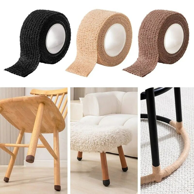 Proteção auto-adesiva para as pernas de mesa, tampa protetora do piso, almofada de móveis antiderrapante silenciosa, tampa do pé de feltro, fita multifuncional