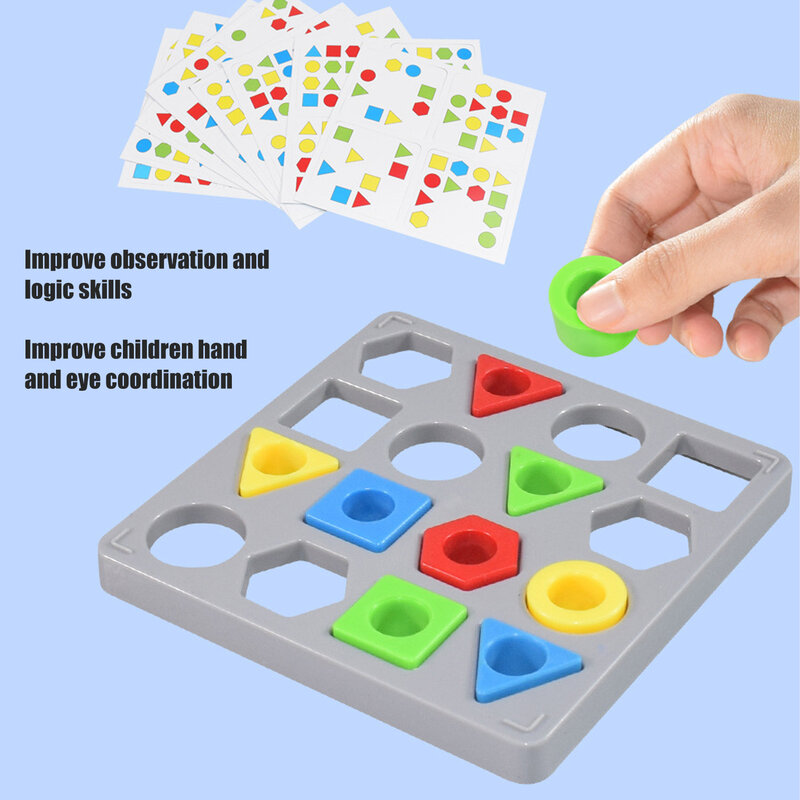 Rompecabezas a juego para niños, juegos de mesa con forma geométrica, juguetes de interacción educativa temprana, juegos de batalla