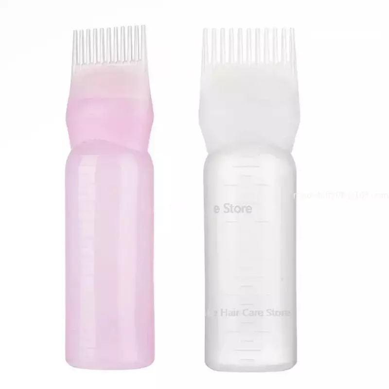 Botol Aplikator Plastik dengan Gigi Yang Dipertebal Botol Pewarna Rambut Pembersih Kering Kulit Kepala Aplikator Botella Semprot Friseur Salon Rambut