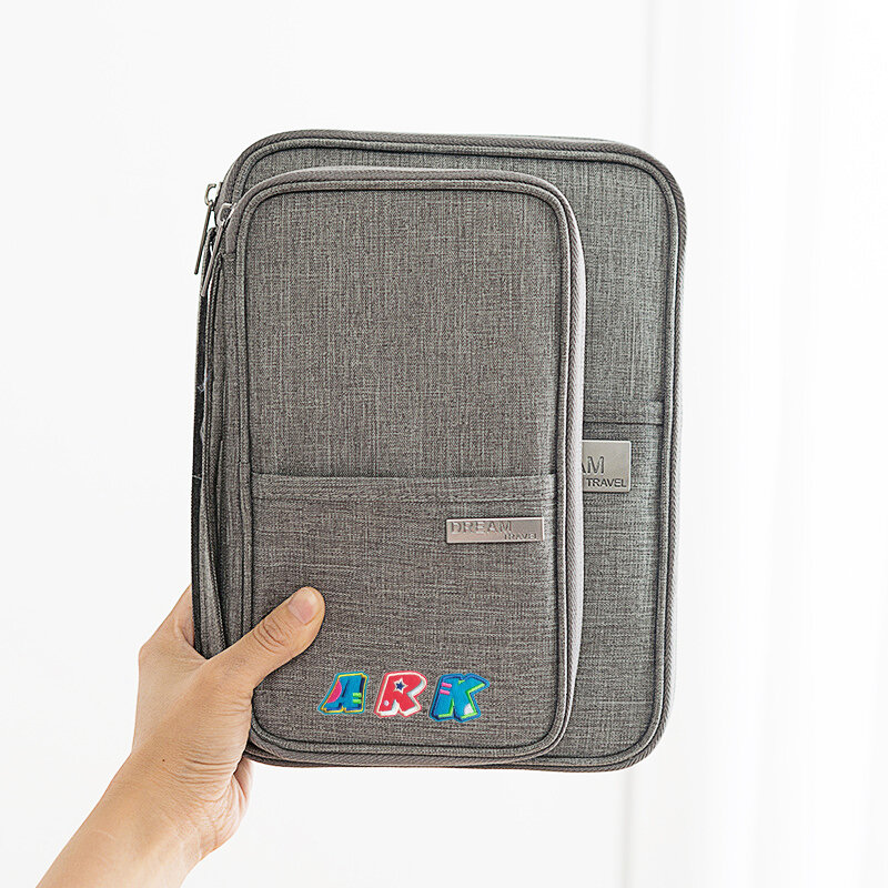 Tarjetero portátil de gran capacidad para bebé, bolsa de almacenamiento impermeable para prueba de embarazo, letras personalizadas, billetera de viaje para pasaporte