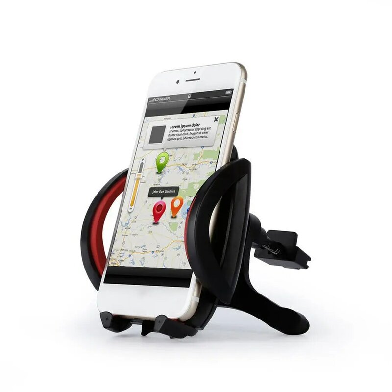 Universal Car Air Vent Phone Holder, pode girar 360 graus, navegação para 47-94mm largura celular