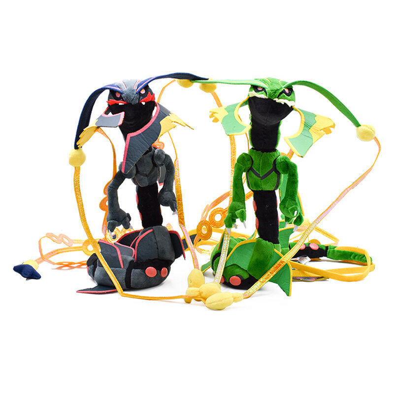 Мультяшный Покемон Блестящий Мега Rayquaza Dragonair Gyarados Мягкие плюшевые игрушки Аниме Дракон Мягкие животные плюшевые куклы праздничный подарок