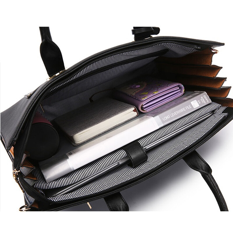 Oyix inger Frauen Aktentasche neue Mode Umhängetasche Damen Leder Laptop tasche für 13 "MacBook große Kapazität Tasche weiblich