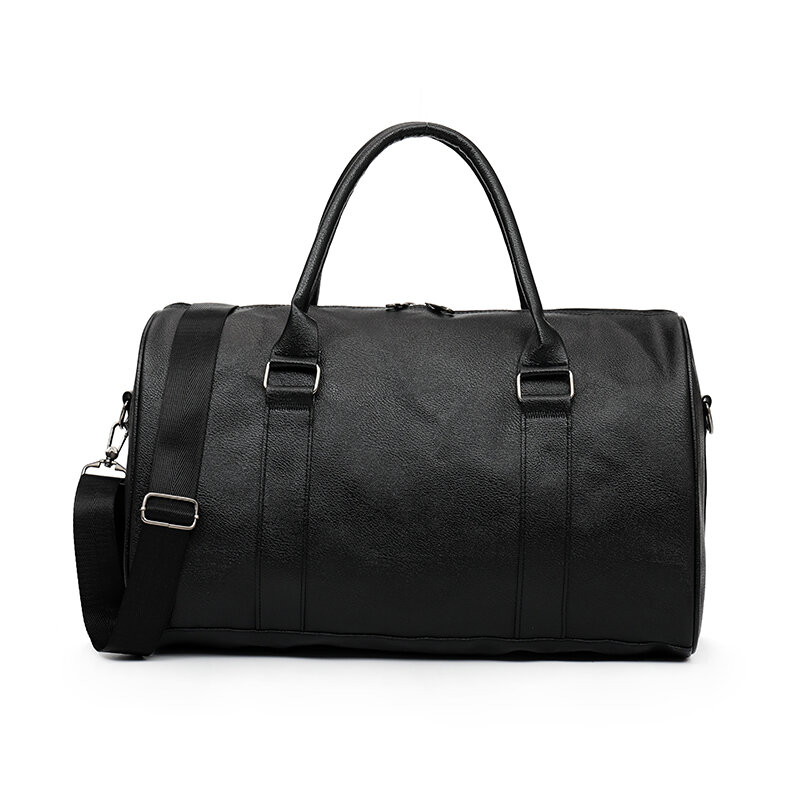 Fashion PU Leather Luggage Bag Large Travel Clothes Storage Bags Zipper Lady Weekend Bag Business Duffle Bag Shoulder Unisex