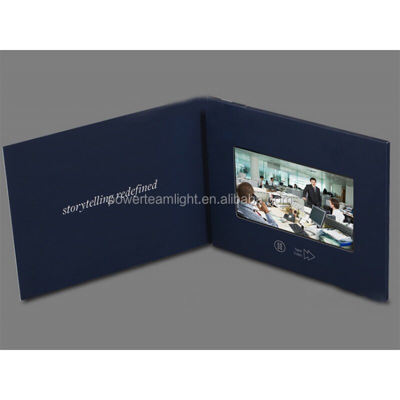 맞춤형 최신 디자인 비디오 엽서, 비디오 메일러, LCD 비디오 브로셔 카드, 7 인치