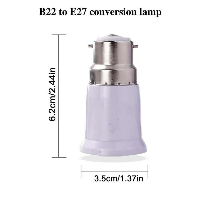 1szt Oprawka lampy Konwertery B22 do E27 LED Halogenowa lampa CFL Przeciw spalaniu Żarówka przeciwstarzeniowa Podstawy lamp Adapter światła Y8V1