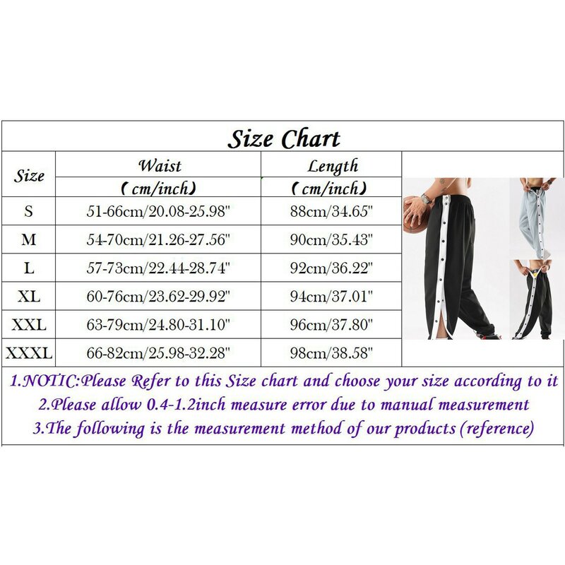 New Men’s Basketball Casual Training Warm Up Loose Open Leg Sweatpants Full Open Button Sports Baggy Casual Trousers For Men
