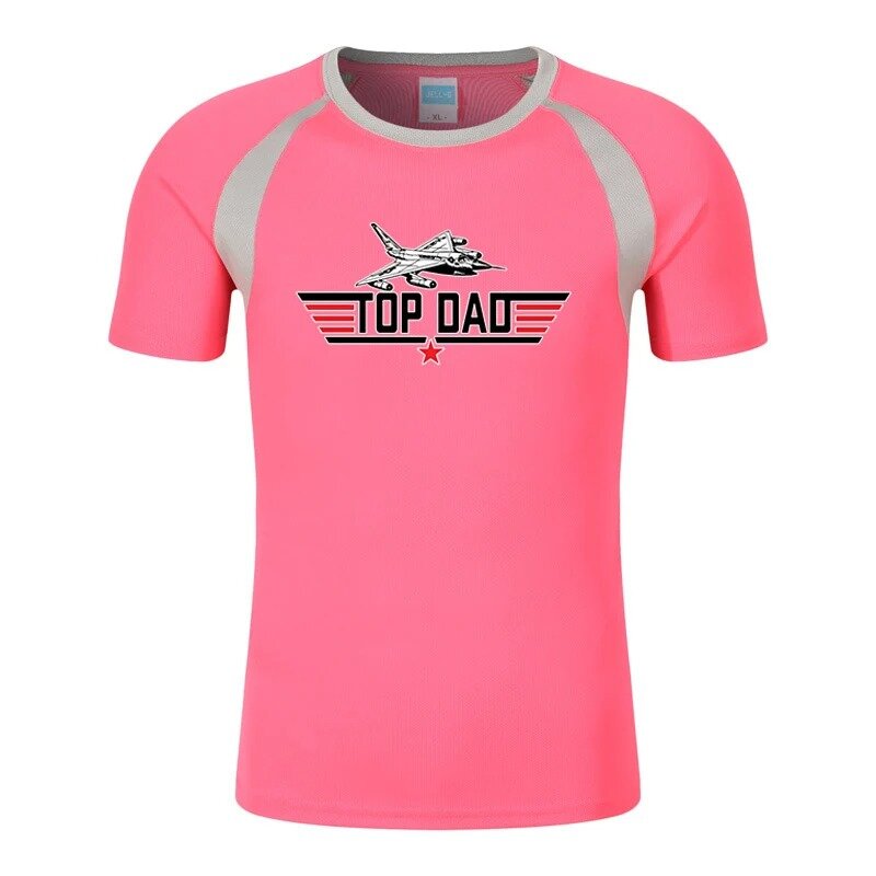 Top Papa Top Gun Film 2024 Heren Zomer Print Nieuwe Achtkleurige Korte Mouw Comfortabele Ademende Ronde Hals T-Shirt Kleding