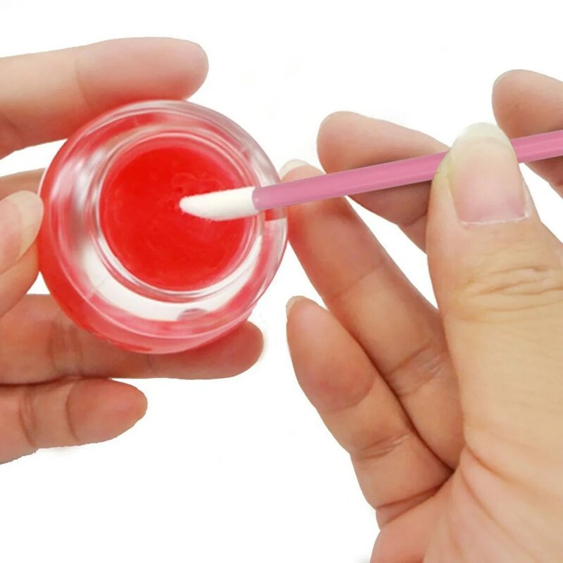 Kekelala 50Pcs Disposable Lip Brushes Lipstick Gloss Applicators Makeup Swabs Micro Cleaning Brush Tools For Eyelash Extension