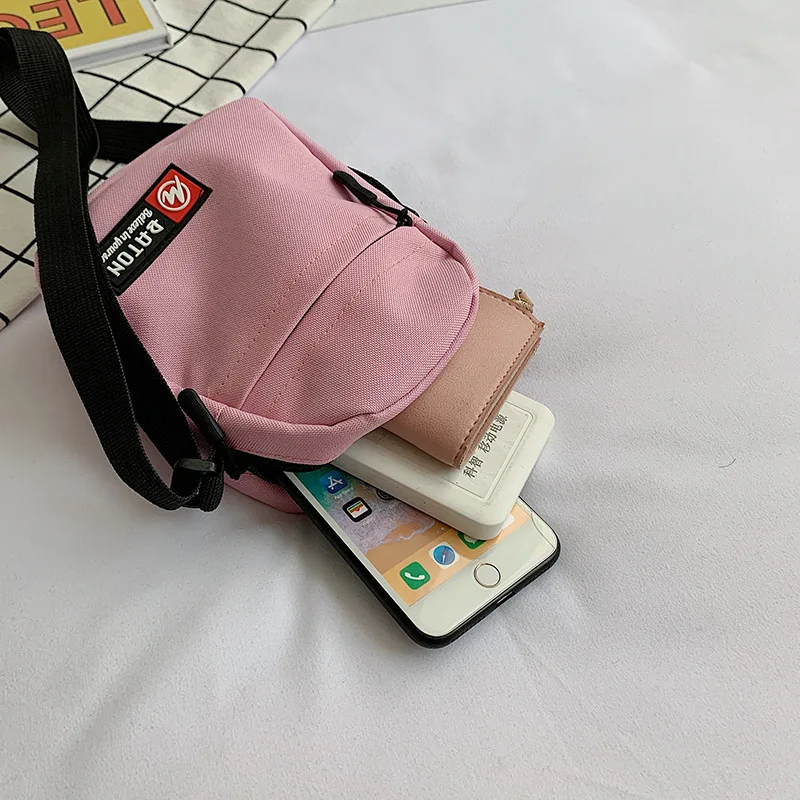 Nuova borsa per cellulare in tela borsa a tracolla moda per donna studente Versatile piccola borsa a tracolla Mini borsa a tracolla Unisex 2024