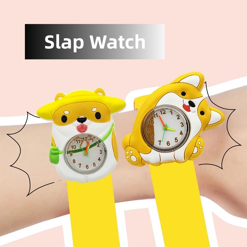 Jam tangan anak Digital, 10 buah grosir pabrik mainan anjing lucu gelang olahraga tahan air jam tangan elektronik Digital anak-anak