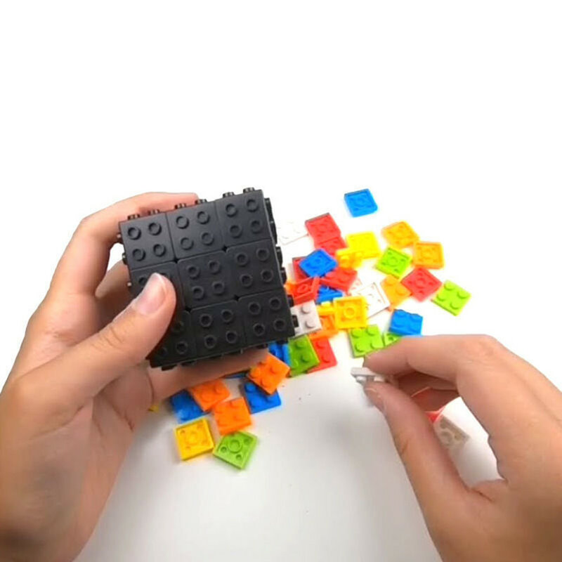 Cubo de bloques de construcción rompecabezas desmontable, Cubo mágico profesional, juguetes educativos, regalos Diy, 3x3x3