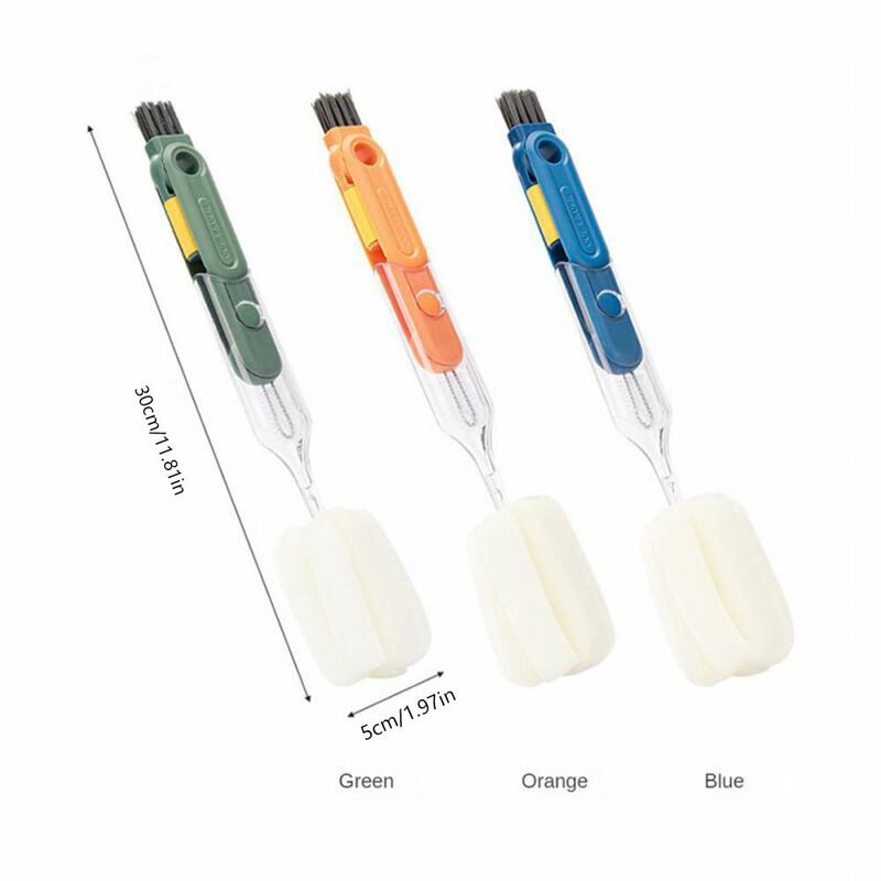 5 In 1 Multifunctional Cup Cleaning Brushes Rotatable Cup Mouth Brush Bottle Cap Brush Groove Gap Cleaning Brush