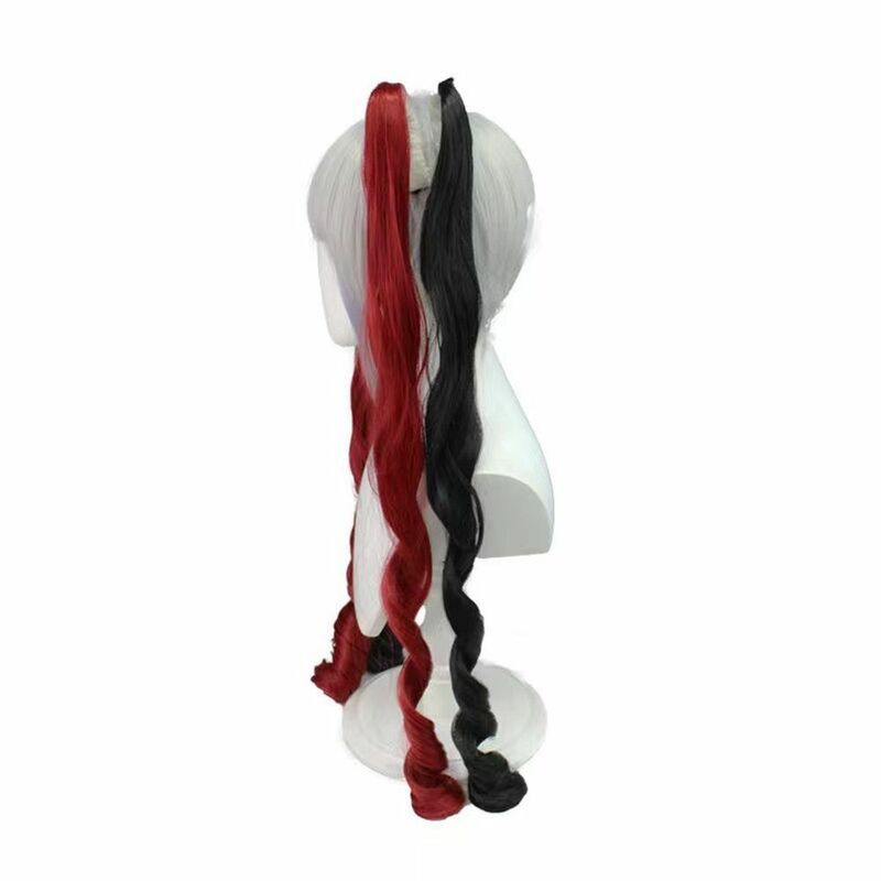 Cosplay Long Dark red double ponytail Synthetic Wigs Hair