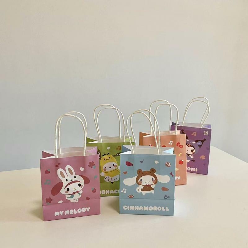 Tas penyimpanan Sanrio baru Kawaii Mymelody Kuromi Cinnamoroll kartun tas Tote siswa tas hadiah ulang tahun anak-anak imut