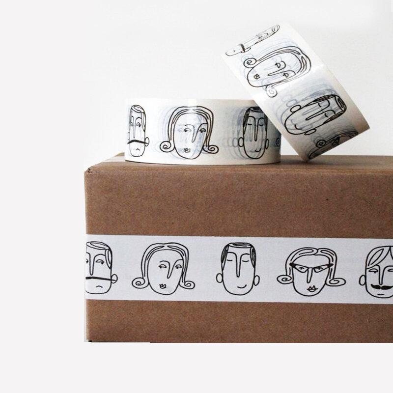 맞춤형 로고 만화 패턴 테이프, 비닐 종이 인쇄, 내열성 자체 접착 스티커
