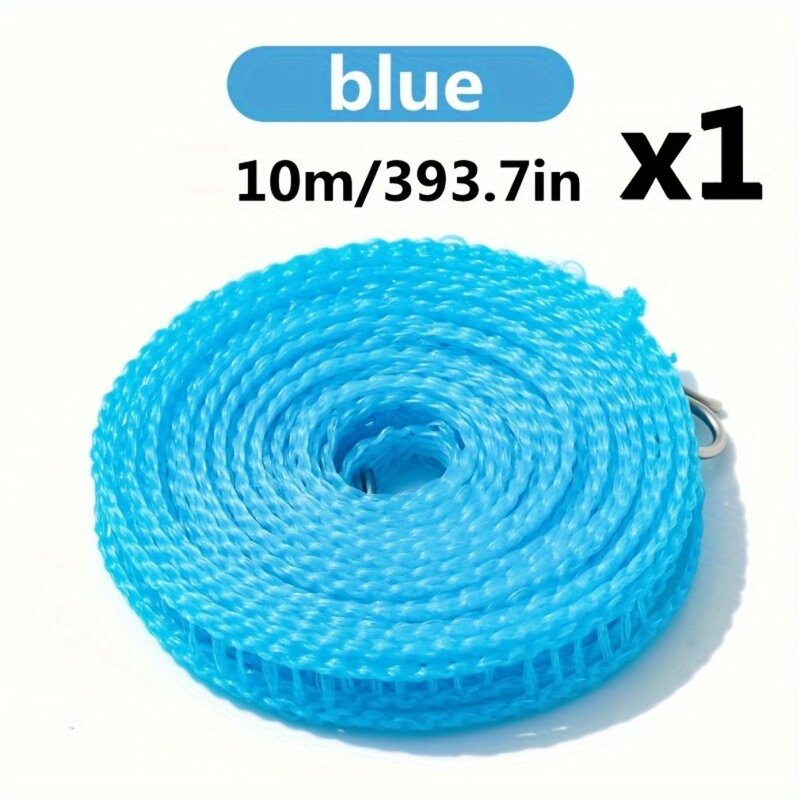 New 10m Outdoor Anti-Skid Windproof Clothesline Fence-Type Clothesline Drying Quilt Rope Clothesline Travel Clothesline