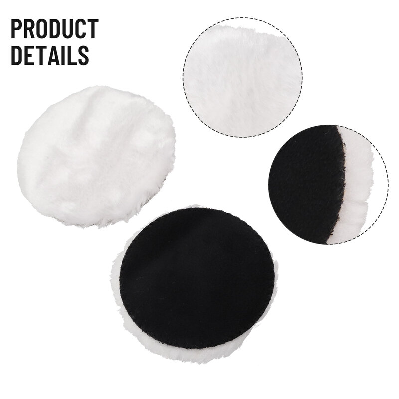 2pcs 4Inch 100mm Wool Polishing Pad Grinding Wool Pad Hook And Loop Buffing Pads For Car Glass Stone Ceramic Power Tools